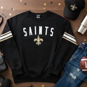 New Orleans Saints Vintage-Style Raglan Sweatshirt